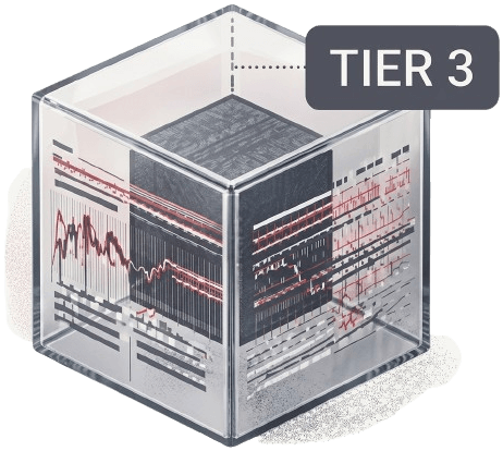 Illustration representing Tier 3 data black box