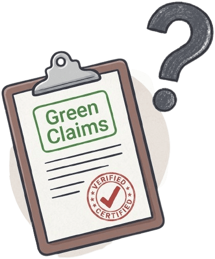 Graphic questioning the validity of green claims